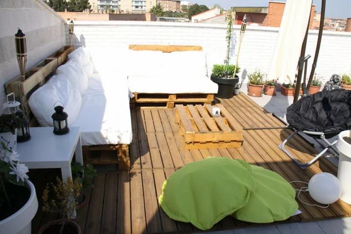 europalette holz paletten terassenmöbel diy ideen sofas terrassengestaltung