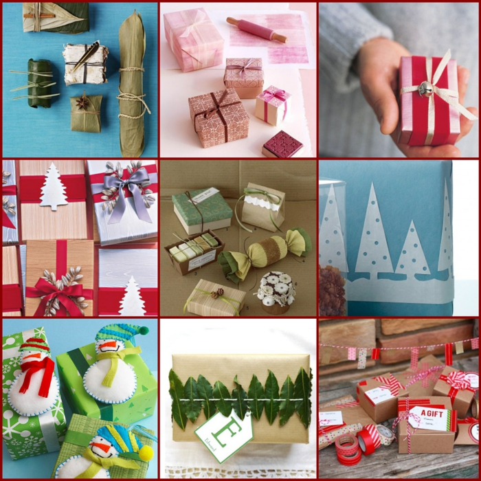 geschenke verpacken geschenk verpacken geschenke schön verpacken geschenk biene braun collage