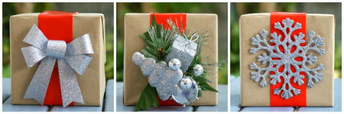 geschenke verpacken geschenk verpacken geschenke schön verpacken geschenk idee silberr rot