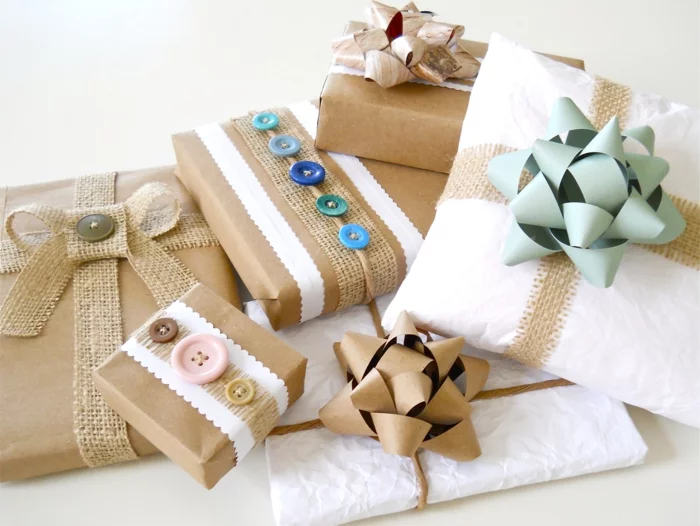 geschenke verpacken geschenk verpacken geschenke schön verpacken geschenk idee weiss braun