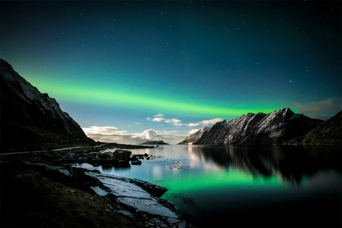 norwegen fjorde gruener himmel