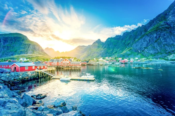 norwegische fjorde lichtspiel