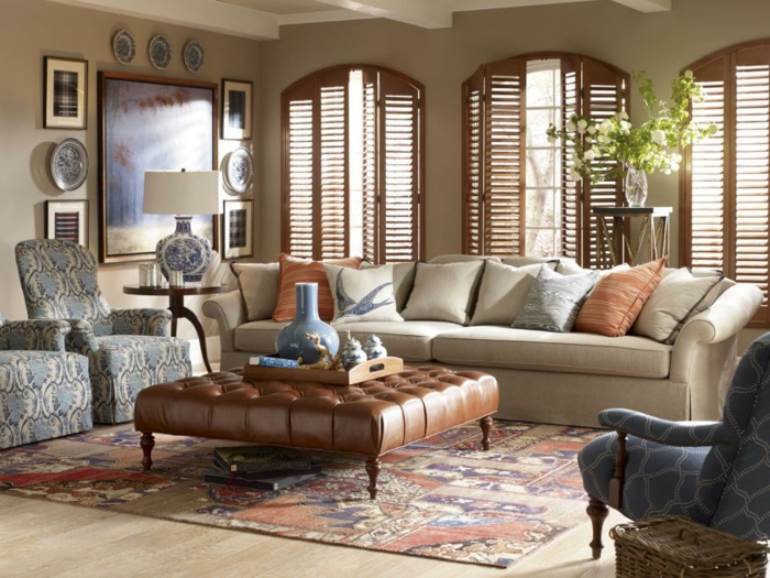 schöne sofas Bridgewater sofa wohnzimmer einrichten cooler couchtisch farbiger teppich
