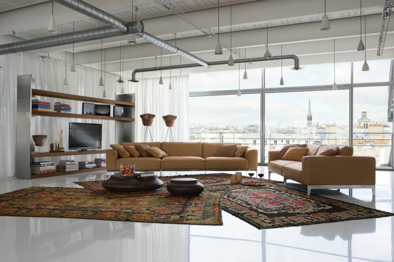 Dekoideen Wohnzimmer einrichten Beispiele Industrialstil Möbel