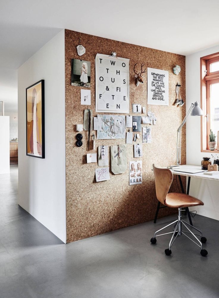 Home Office einrichten Möbel Bürostühle Korkwand