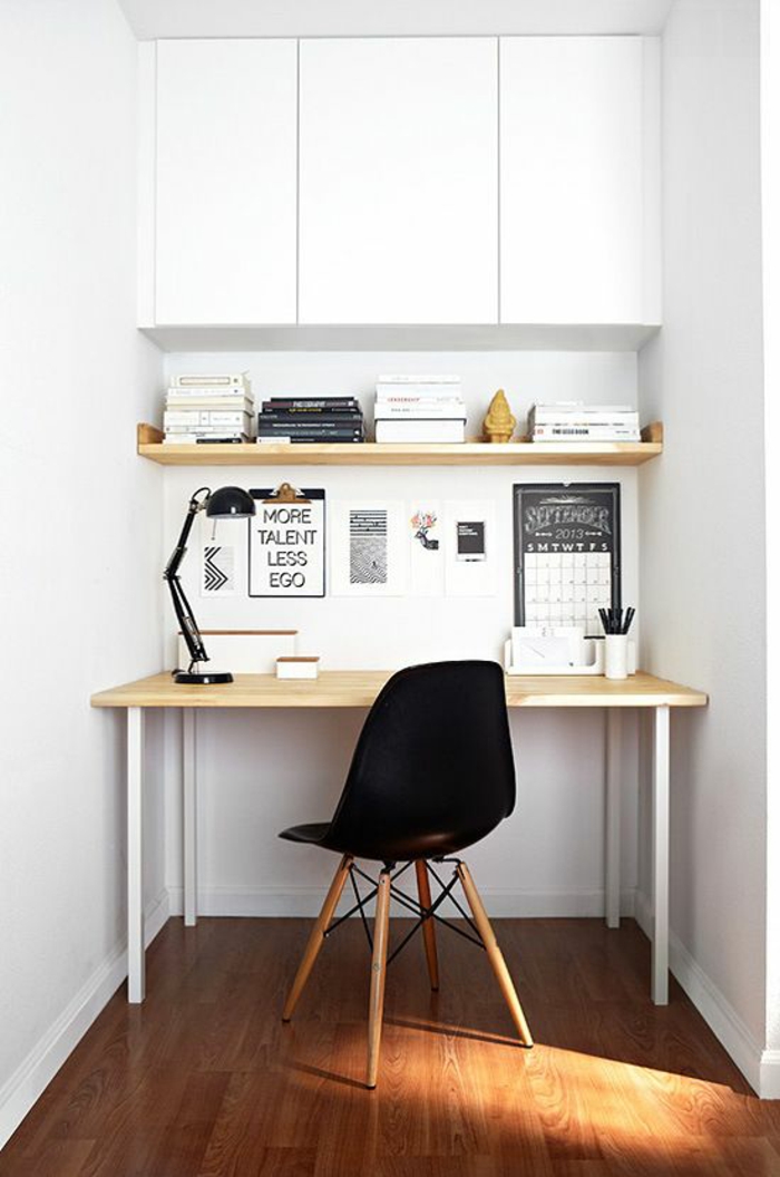 Home Office in der Nische einrichten Möbel Eames Chair