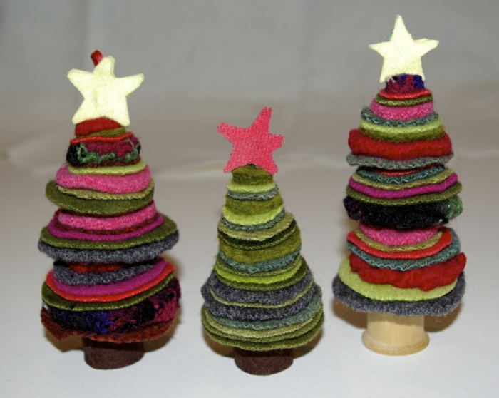 weihnachtsgeschenke basteln weihnachten regenschirm basteln weihnachten serviettenhalter weihnachten tannenbaum filz
