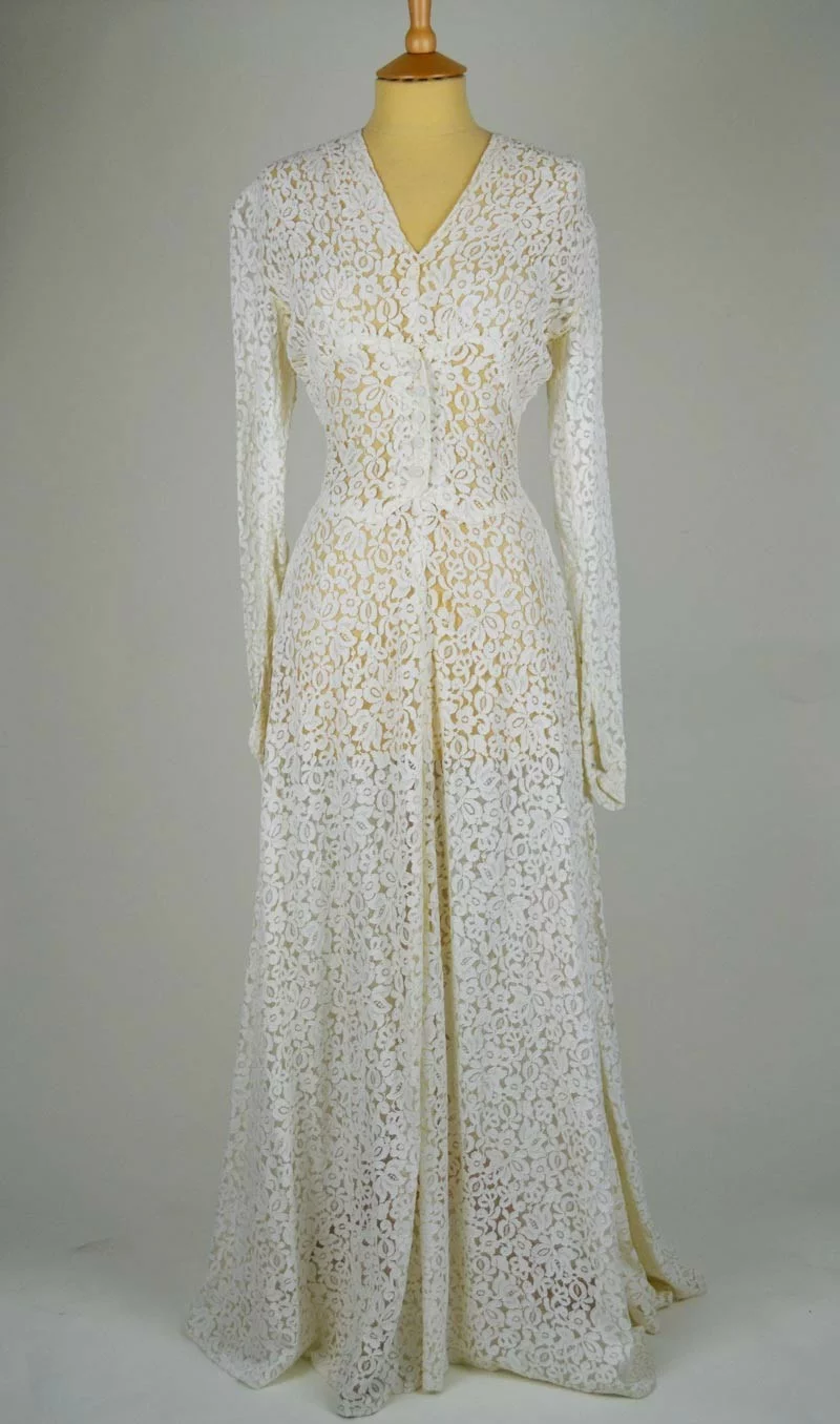 Vintage Kleider 30er Mode Vintage Hochzeitskleider bodenlang