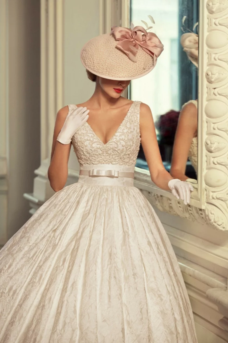 Vintage Kleider 50er Rockabilly Kleider Designer Hochzeitskleid