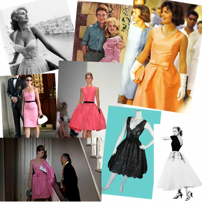 Vintage Mode Damen 60er Jahre Retro Kleidung