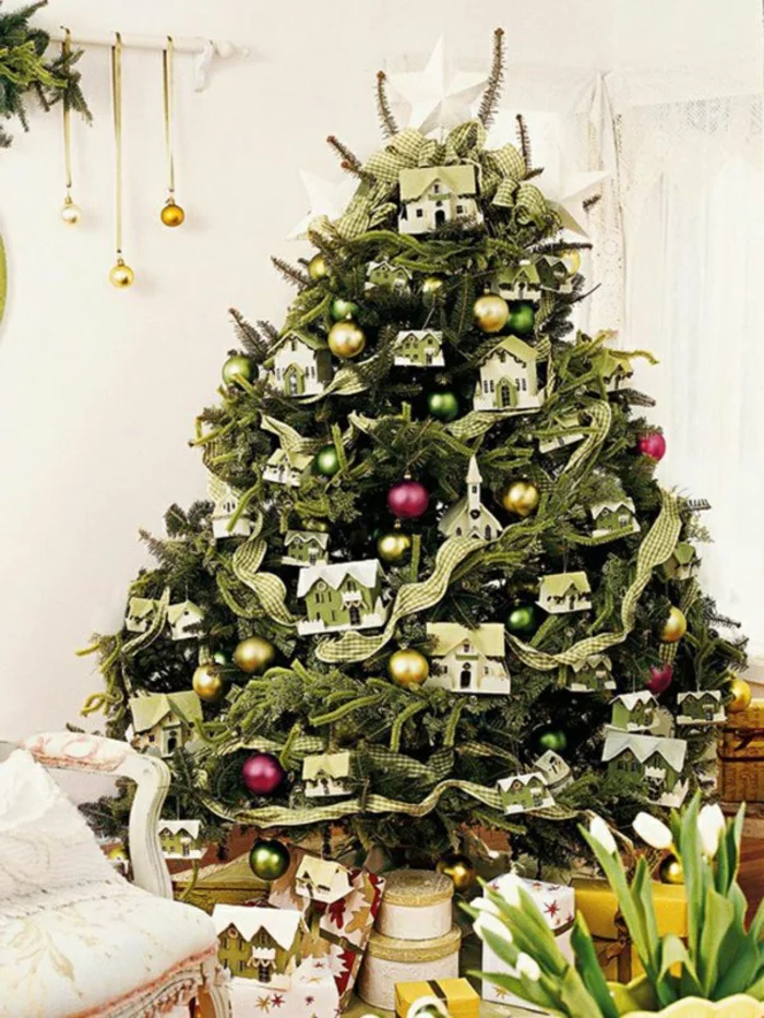 Weihnachtsdeko basteln Weihnachtsbaum Schmuck