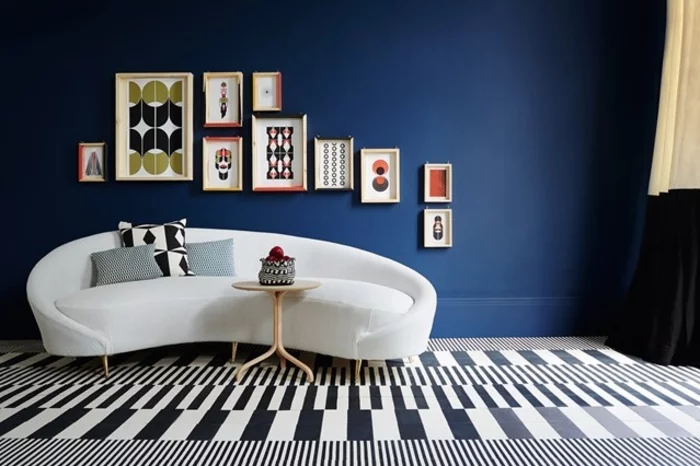 Wohnraumgestaltung Ideen modernes Wohnzimmer Sofa weiß