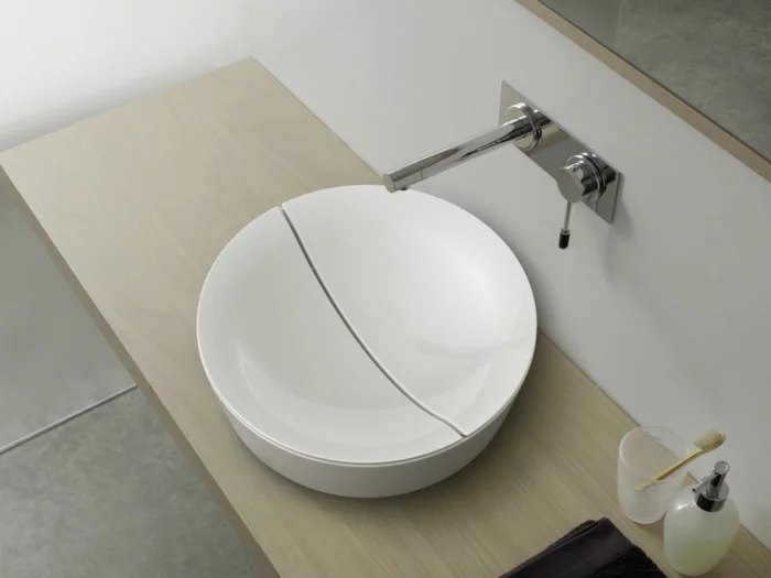 designer waschbecken minimalistisches design mizu emo design