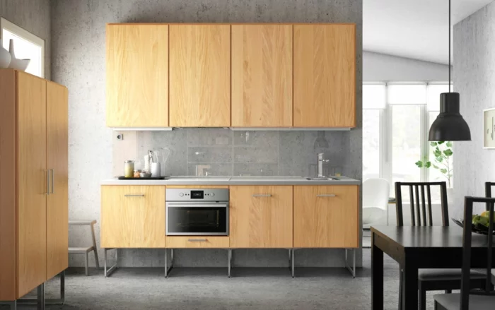 ikea küchen modern 2015 helles holz schränke fronten minimalistisches design