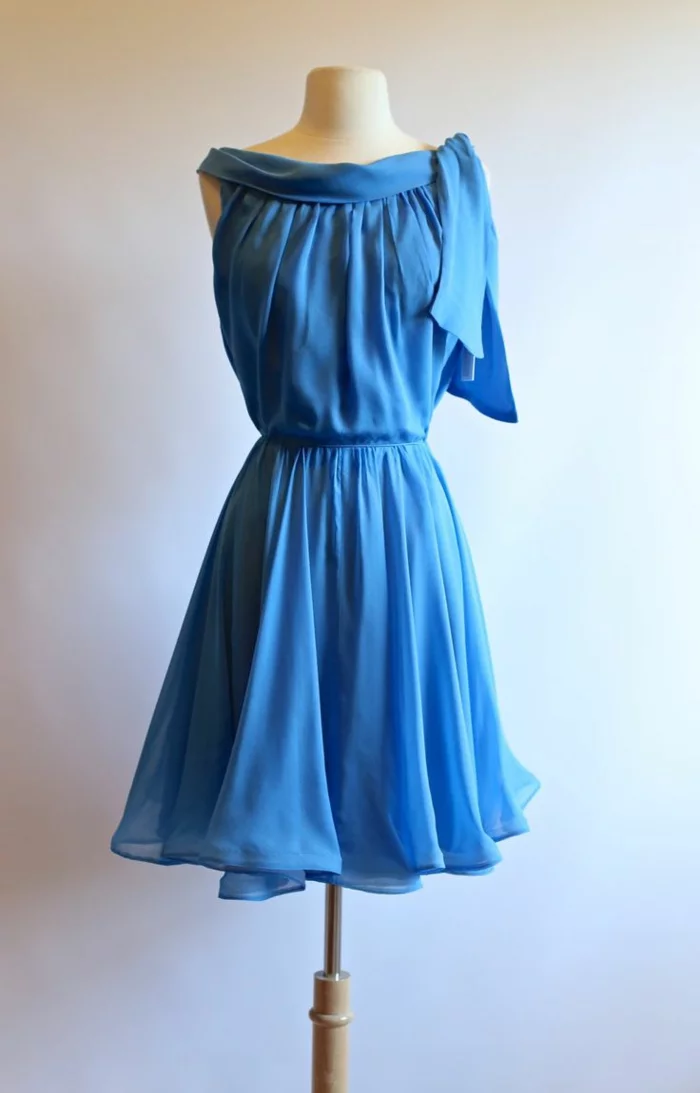 kleider vintage etsy blau vintage mode damen