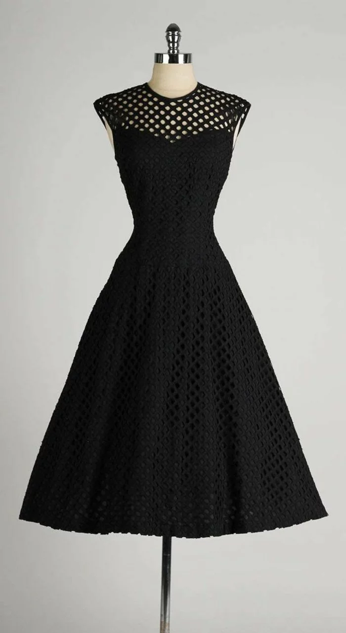 kleider vintage stil schwarz elegant vintage mode 50er