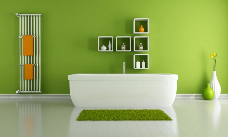 moderne wandfarben badezimmer wandfarbe grün