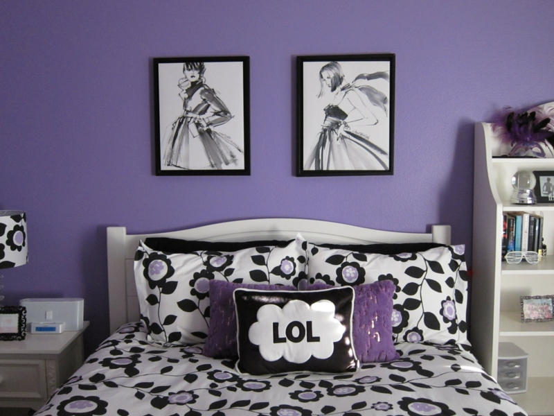 moderne wandfarben schlafzimmer wandfarbe lila