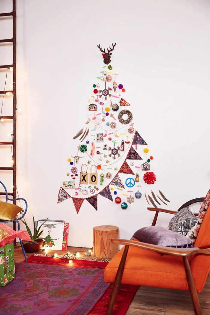 weihnachtsbaum künstlich künstlicher weihnachtsbaum test durch wand wandsticker glückwünsche