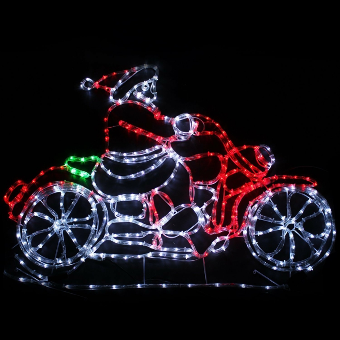 weihnachtsdekoration weihnachtsschmuck weihnachtsmann motorrad