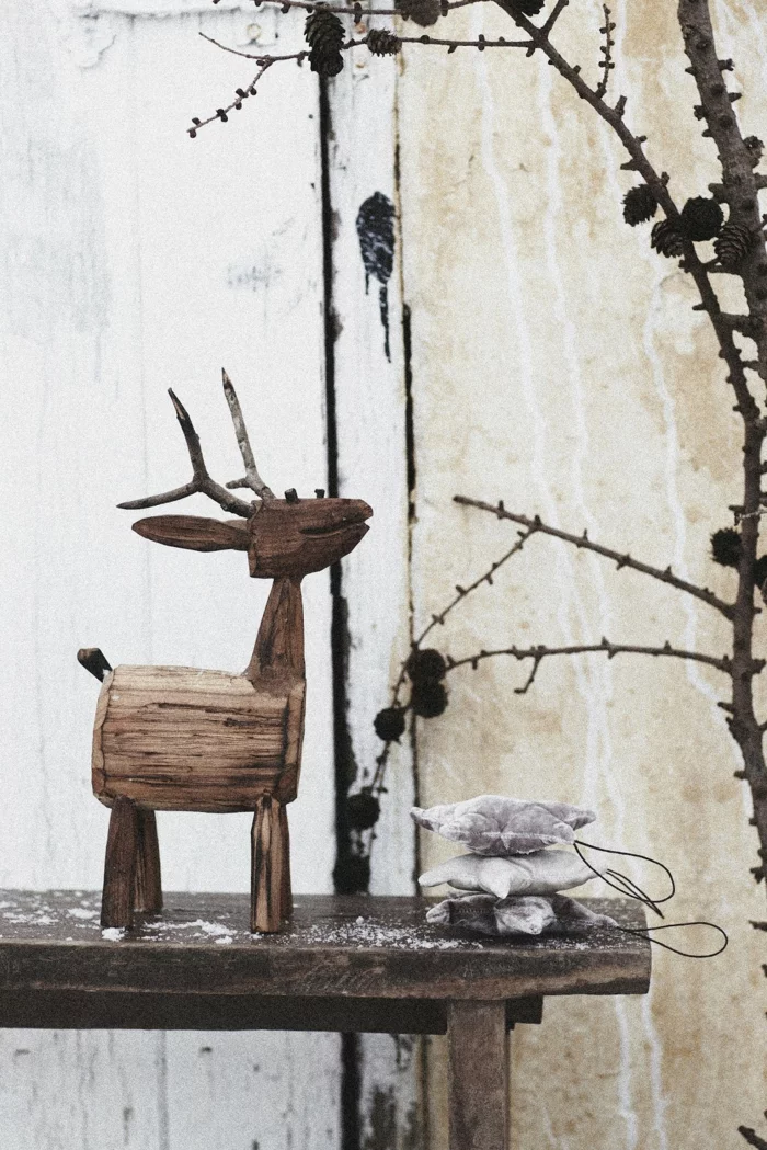 weihnachtsschmuck skandinavischer stil holz rustikal