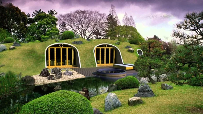 ökologisches bauen hobbit haus innovatives lehmhaus natur