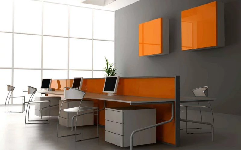 Arbeitszimmer einrichten Home Office Wandfarben kombinieren
