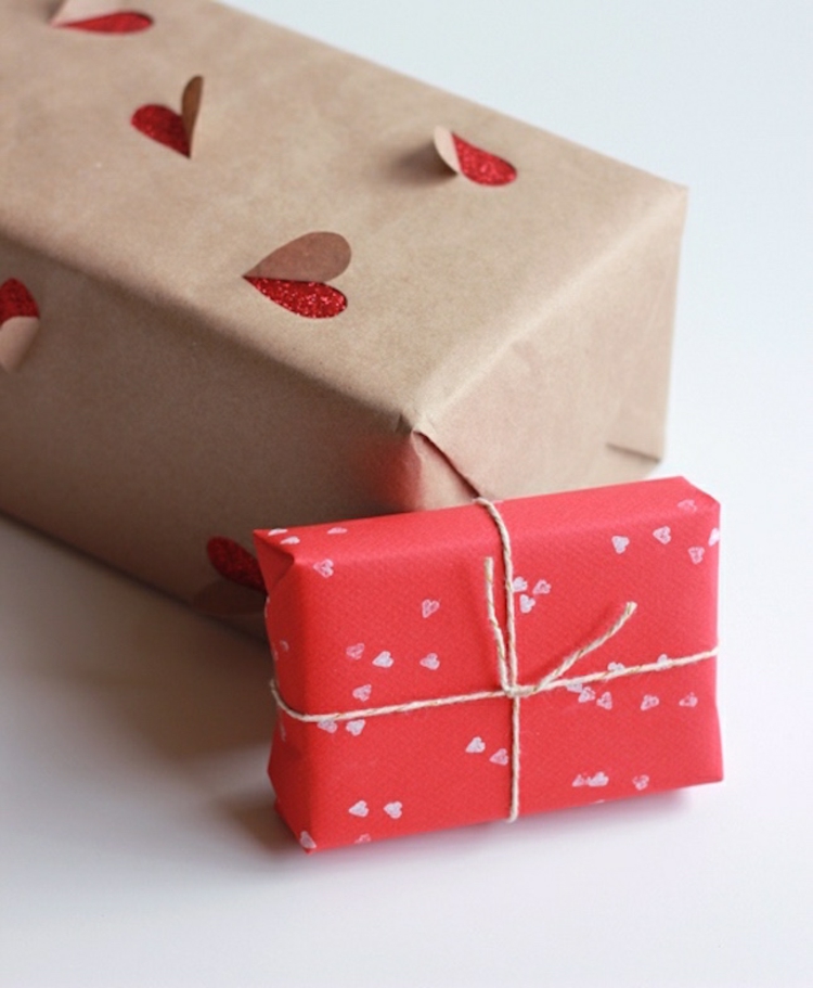 Geschenke zum Valentinstag schön verpacken Liebeserklärung
