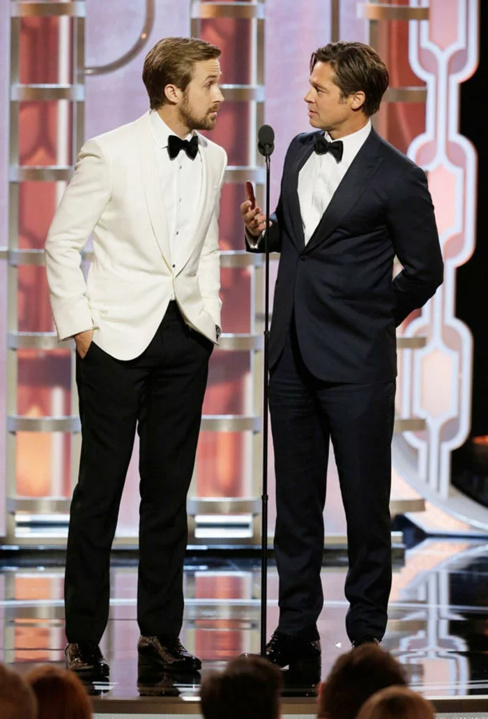 Golden Globes 2016 ryan gosling und brad pitt