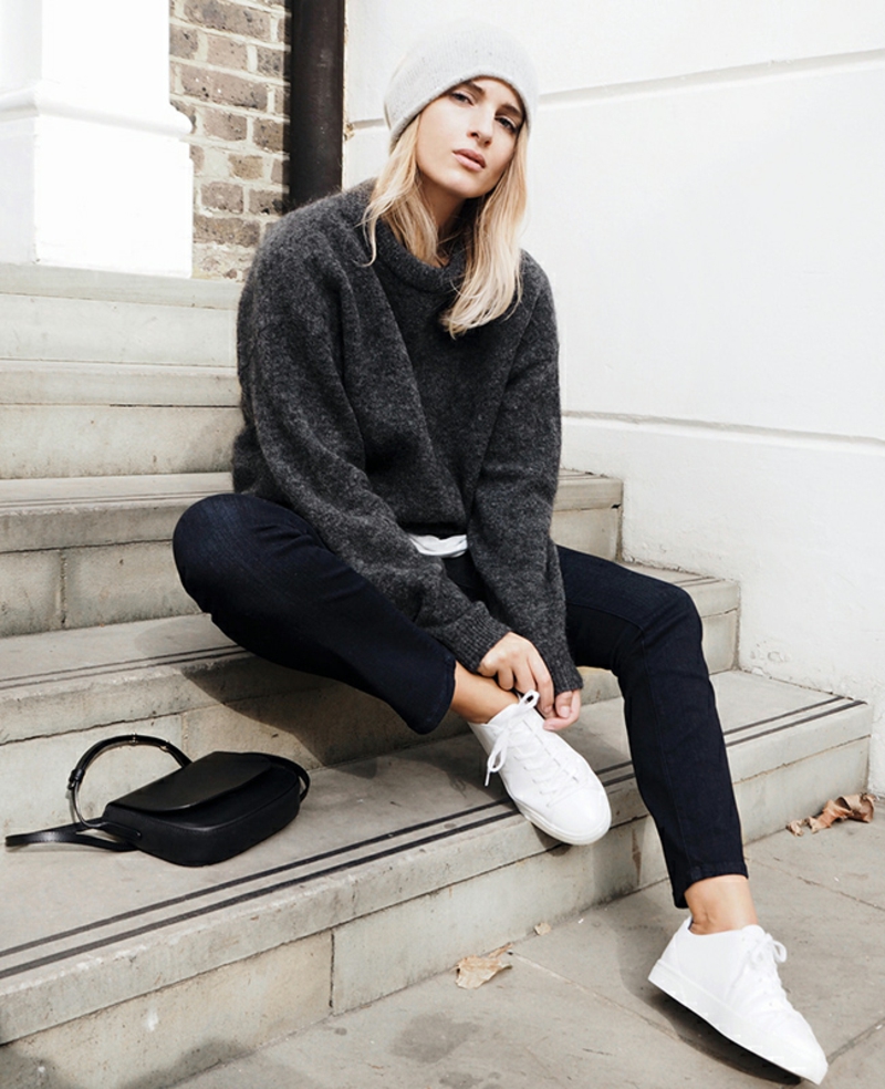 Straßenmode boyfriend Style Longpullover Damen Straßenmode boyfriend Style