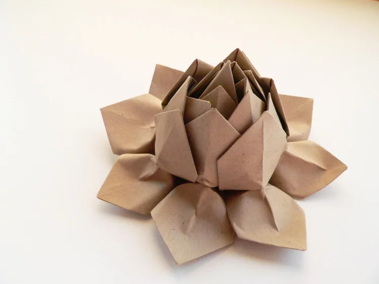 ausgefallene Geschenkideen DIY Geschenke Origami Blume