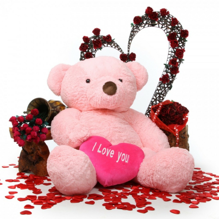 geschenk zum valentinstag auswählen souvenirs teddy botschaft