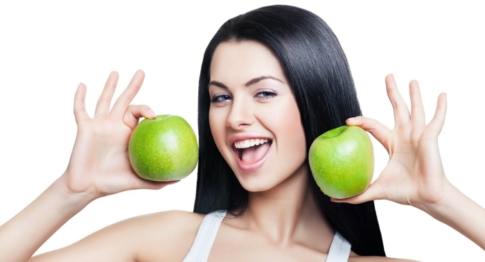haarpflege tipps winter haarpflegemittel äpfel vitamine mineralien