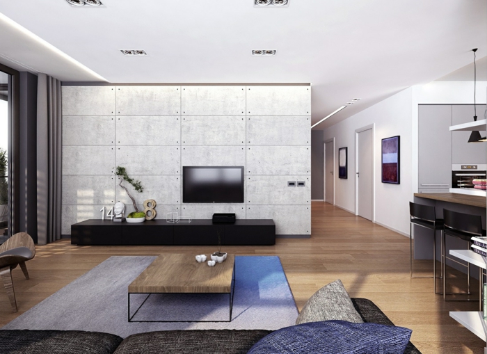einrichtungsbeispiele raumgestaltung inneneinrichtung ideen inneneinrichter wohnideen minimalismus purismus reduktion betonplatten