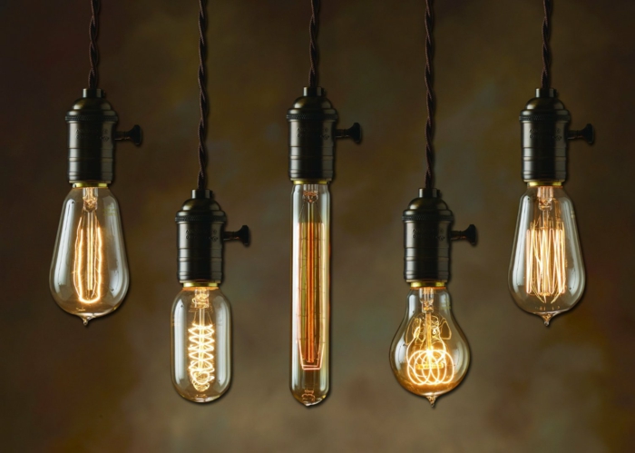 raumgestaltung möbelkauf beleuchtung glühbirne vintage design moderne hängeleuchten