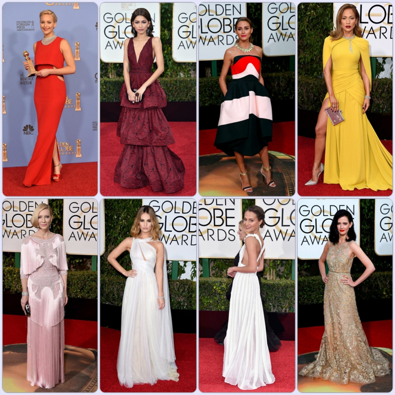 schöne Abendkleider lang Golden Globes 2016