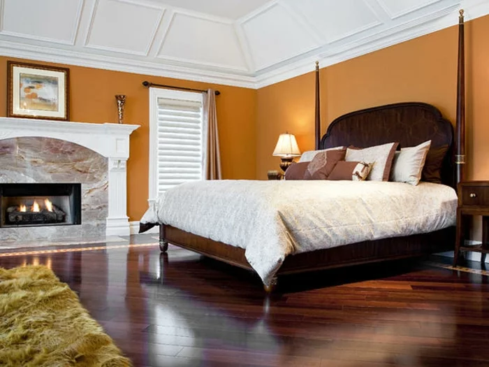 wandfarben 2016 trendfarbe goldocker wandgestaltung schlafzimmer wanddekoration