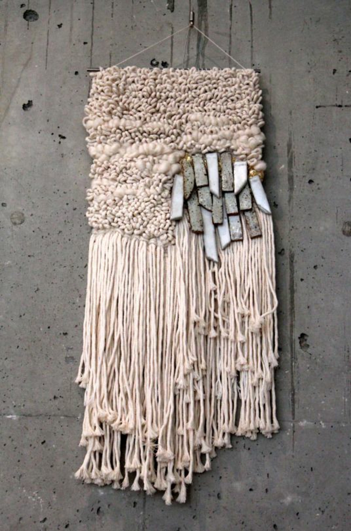 wandideen wanddeko hand gewoben naturmaterialien wolle wandgestaltung diy ideen tapisserie