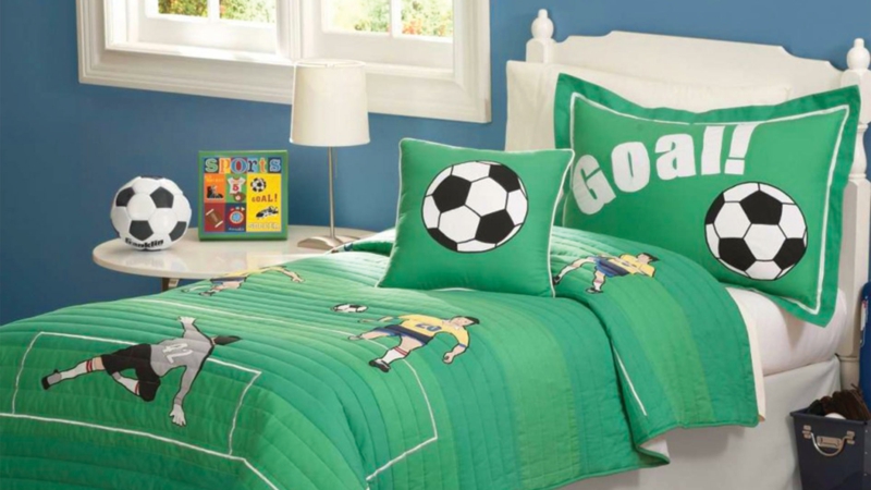 Bilder Kinderzimmer Junge Kinderbettwäsche Fußball Thema
