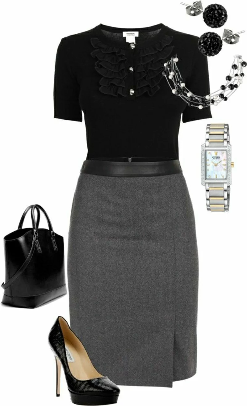 Business Mode Damen Business Outfit Frau rock accessoires