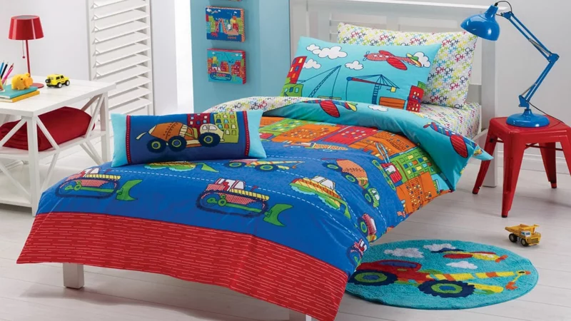 Einrichtungsideen für Kinderzimmer für Jungs ausgefallene farbenfrohe Kinderbettwäsche