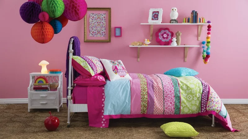 Einrichtungsideen Kinderzimmer Mädchen Kinderzimmer Gestaltung Wandfarbe rosa