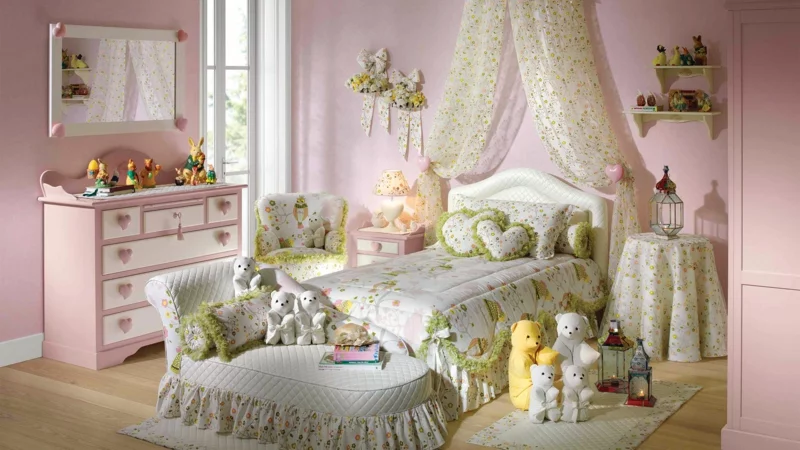 Einrichtungsideen Kinderzimmer Mädchen romantisches Mädchenzimmer