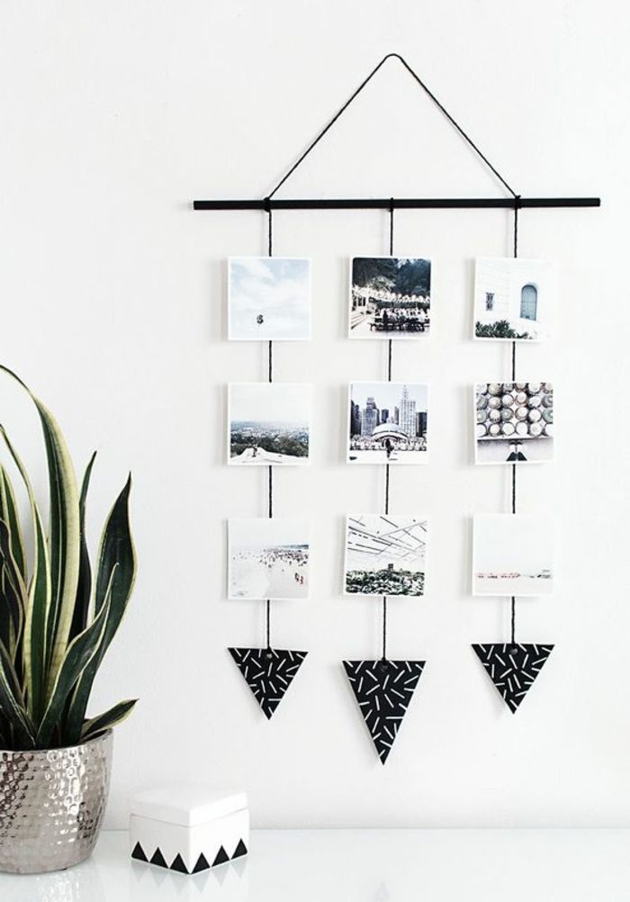 Fotowand-selber-machen-DIY-Projekte-Fotowand-Ideen-Zimmerpflanzen