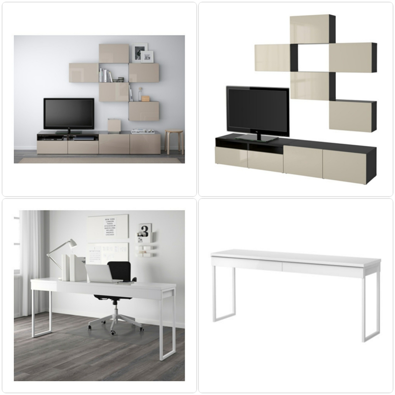 Ikea Besta Möbel Ikea TV Möbel und Schreibtisch