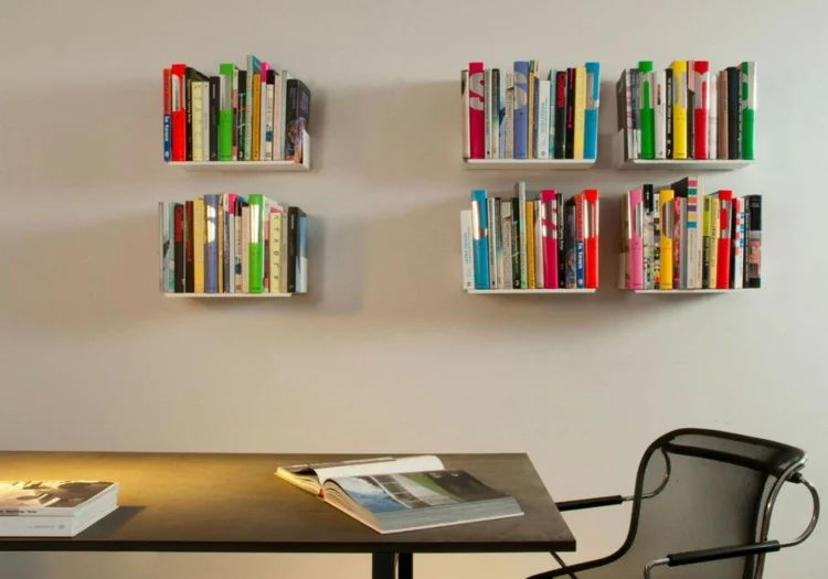 Wandregale elegante Bücherregale praktische Einrichtungsideen mit Ikea Regalen