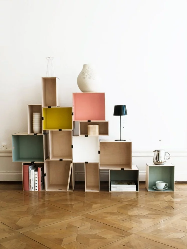 Ikea Regale im Wohnzimmer Wandregale selber machen kreative Einrichtungsideen für extra Stauraum 
