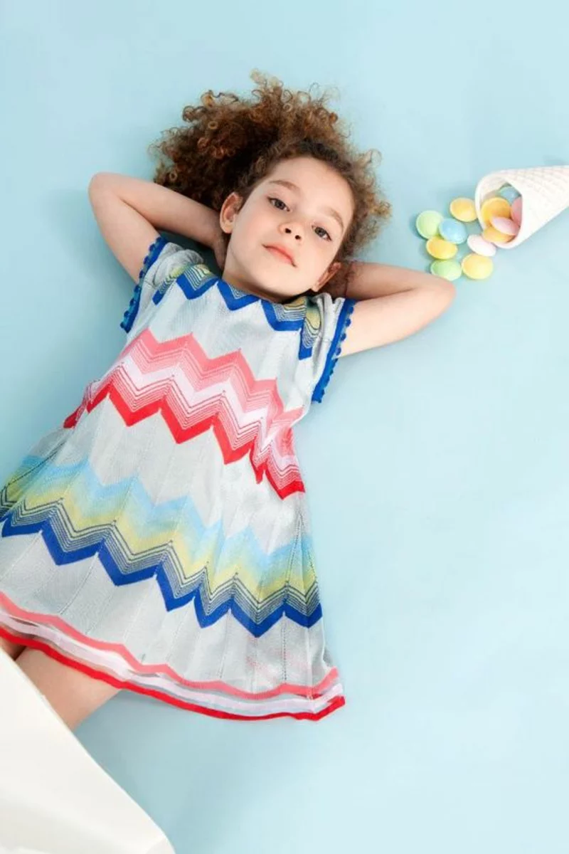 Kindermode Trends 2016 Bilder Missoni farbiges Chevron Muster