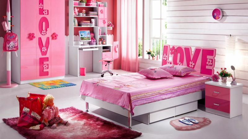 Kinderzimmer Mädchen Kinderzimmer gestalten Mädchenzimmer Wandgestaltung rosa