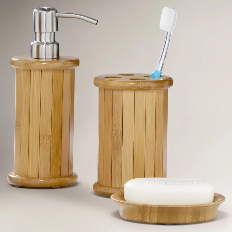 Luxus Badaccessoires Holz Badezimmer einrichten